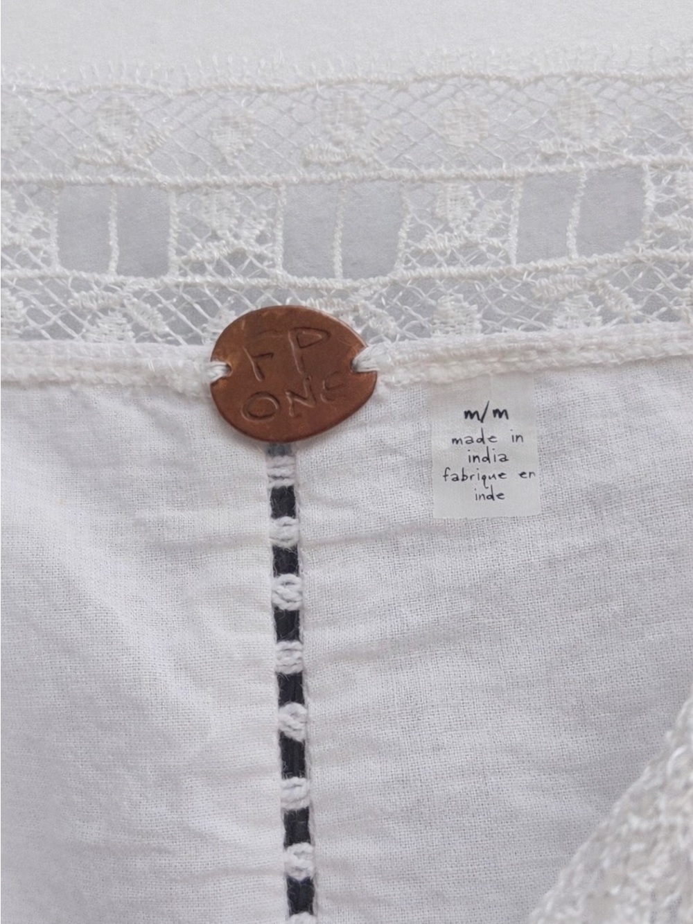 Free People Verona Dress | White Cotton Lace | Size M - Picture 10 of 10